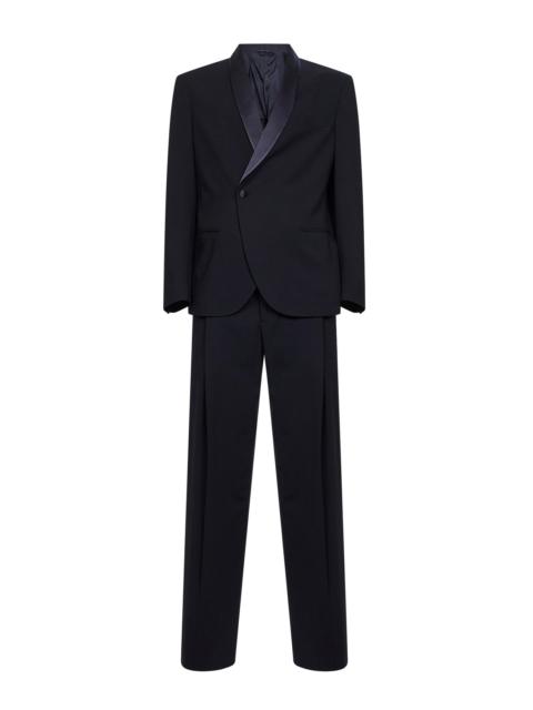 GIORGIO ARMANI Dark navy wool crepe tuxedo suit