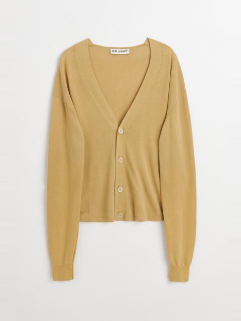 Our Legacy Academy Cardigan Wet Sand Crunchy Cotton