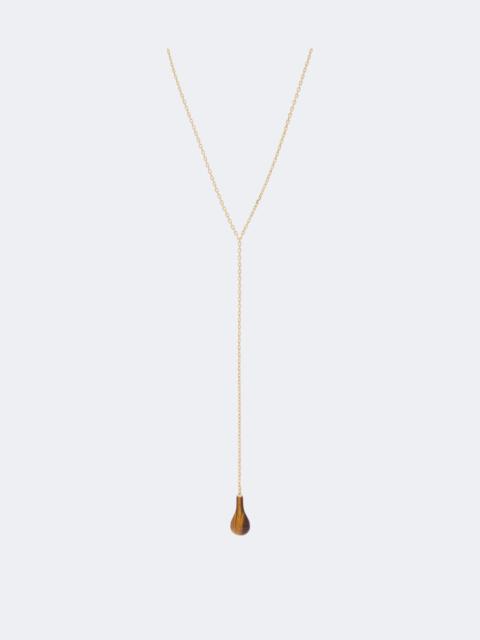 TOTEME Tiger's Eye embellished 18kt gold-plated necklace