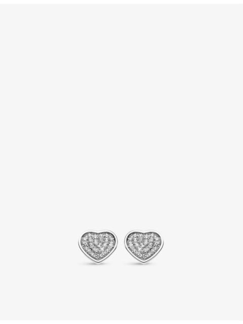 Chopard Happy Hearts 18ct white-gold and 0.8ct diamond earrings