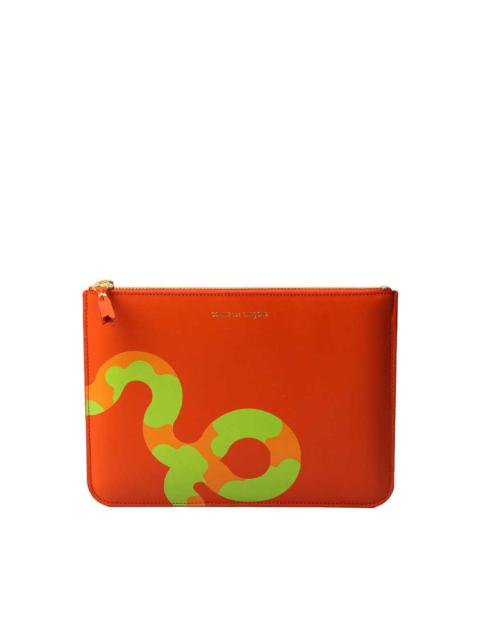 Comme Des Garçons Clutch Bag In Orange Special Edition