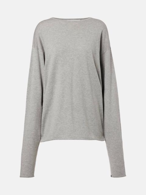 extreme cashmere N°347 Aries cotton and cashmere top