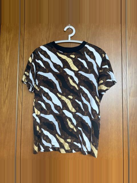 Louis Vuitton Louis Vuitton Camouflage Full Print Short Sleeve Top