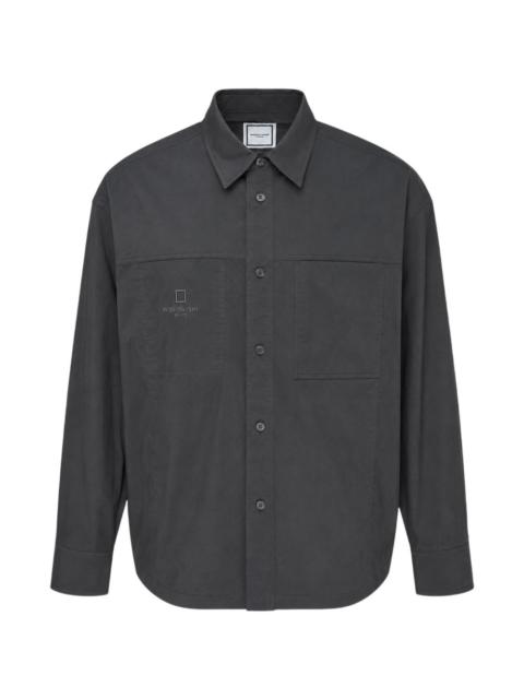 Wooyoungmi logo-print chest-pockets shirt