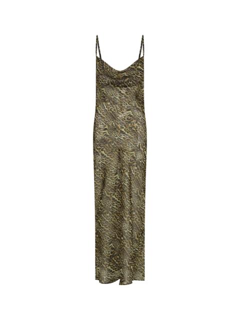 ONE TEASPOON Jagger Maxi Slip Dress - Leopard Print