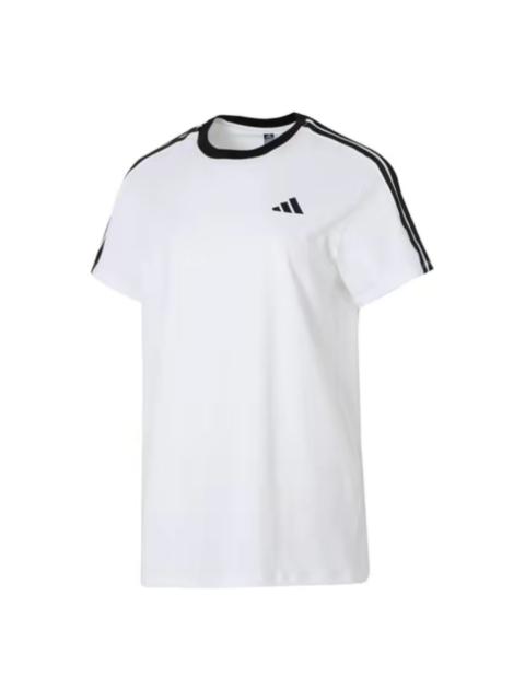 adidas (WMNS) adidas Boyfriend T-Shirt 'White Black' JY7613