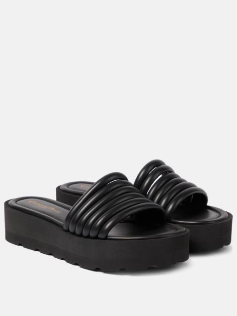 Gianvito Rossi Leather platform sandals