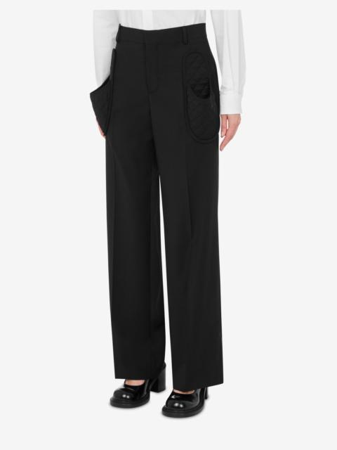 Moschino WOOL CANVAS TROUSERS SLIPPERS
