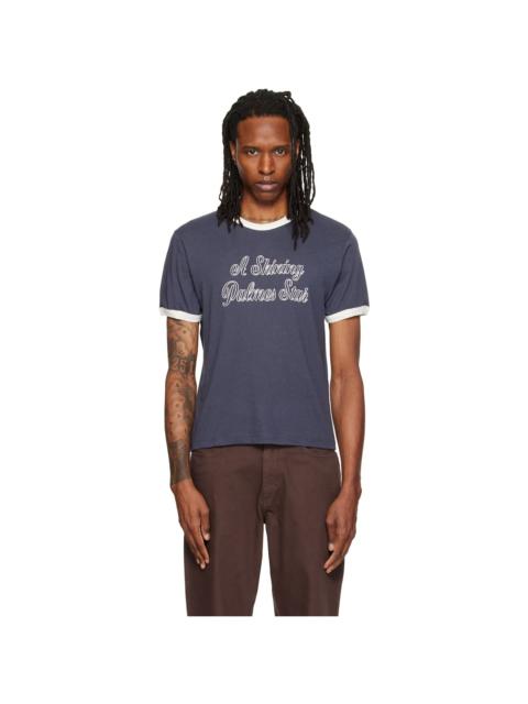 Palmes Navy Star Ringer T-shirt