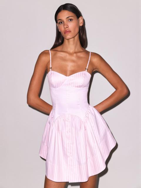 Fleur du Mal Poplin Corset Mini Dress