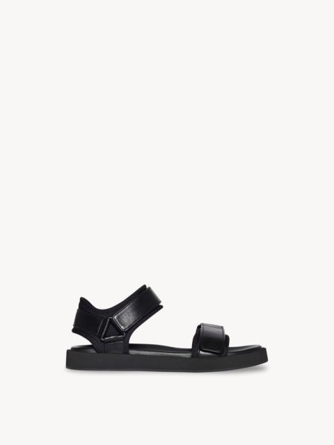 The Row Hook-and-Loop Sandal in Leather