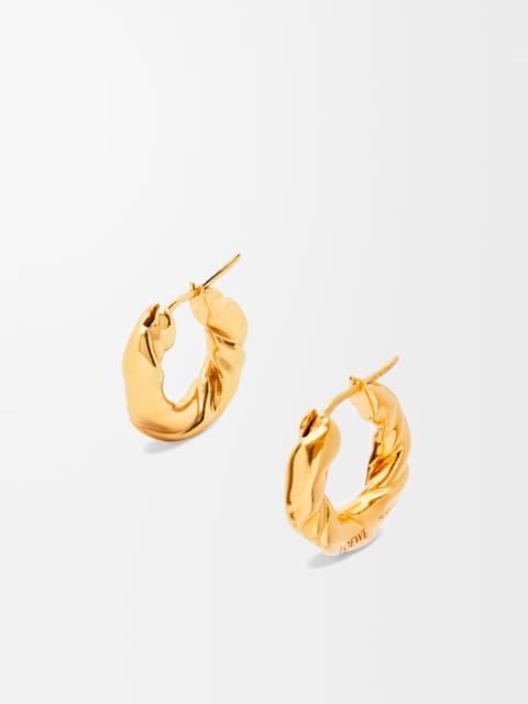Loewe Small nappa twist hoops in sterling silver