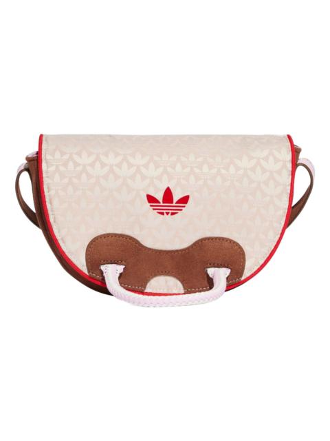 adidas (WMNS) adidas Trefoil Monogram Jacquard Suede Satchel Bag 'Wonder Taupe Brown' IT7336