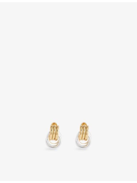 HEAVEN MAYHEM Baby Knot yellow gold-plated metal earrings