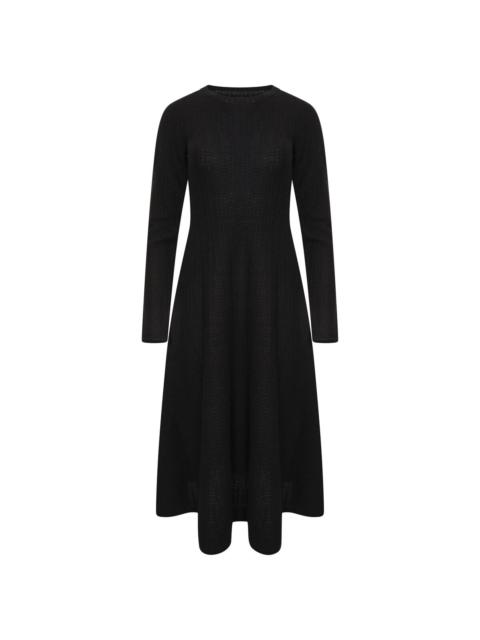 Yohji Yamamoto Knitted Flare Dress in Black