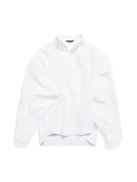 Women's Balenciaga Wrap Shirt Large Fit in White