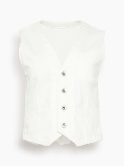 sacai Denim Vest in Off White