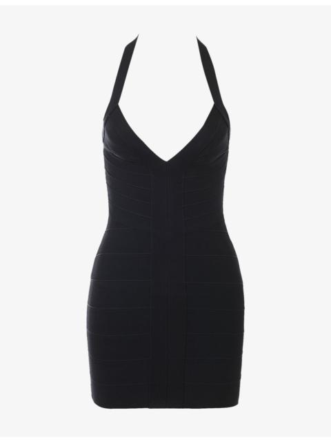 House of CB The Contour Halter-Neck Stretch-Woven Mini Dress