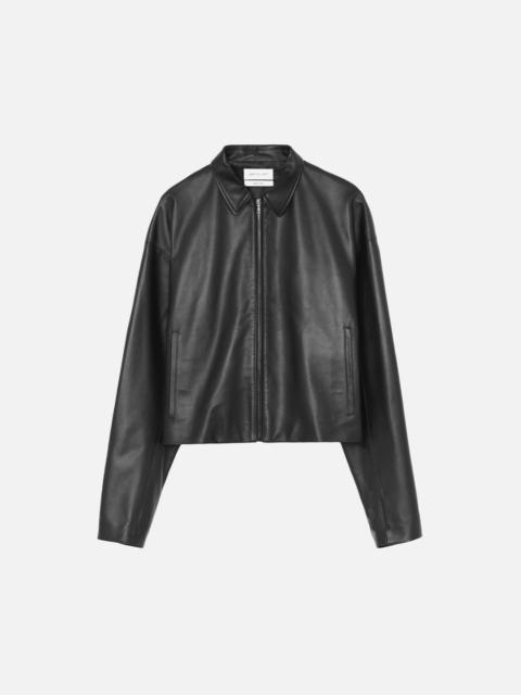 John Elliott LEATHER CROPPED ZIP JACKET