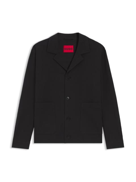 HUGO MODERN-FIT JACKET IN STRETCH-COTTON SEERSUCKER
