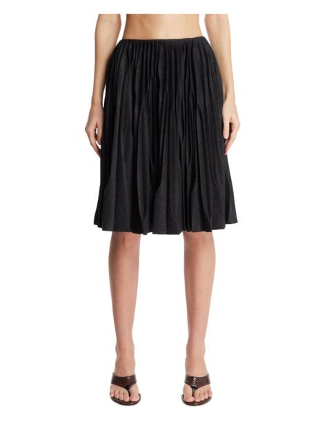 Alaïa Gray Pleated Skirt