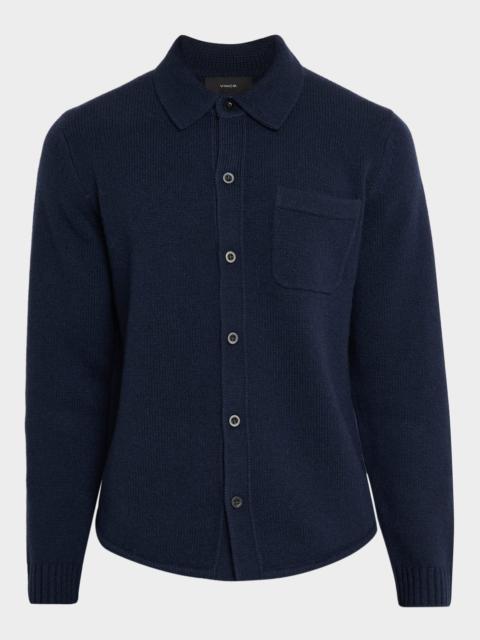 Vince Men's Wool Sweater Shirt with Pocket