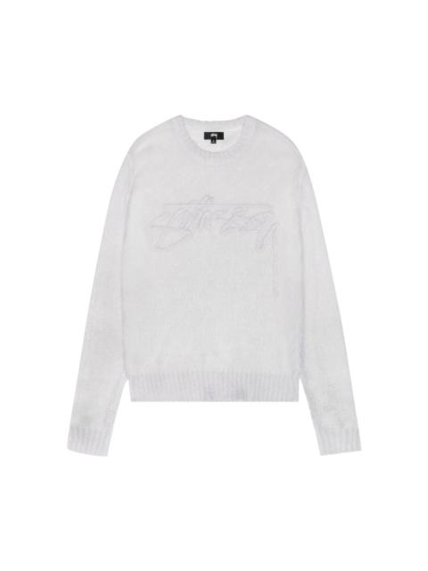 Stüssy Stussy Loose Knit Logo Sweater 'Bone'