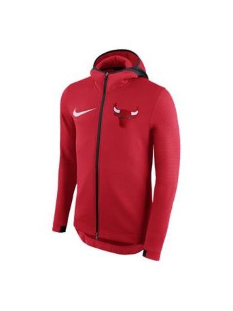 Nike Men's Nike Therma Flex Showtime NBA Chicago Bulls Jacket Red 899831-657