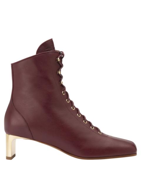 Longchamp La Patineuse High heel low boots Burgundy - Leather
