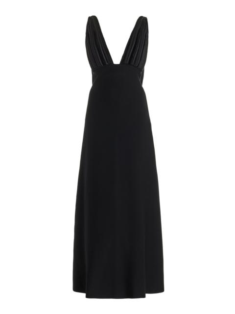 GABRIELA HEARST Renato Knit Dress in Black Merino Wool with Finge