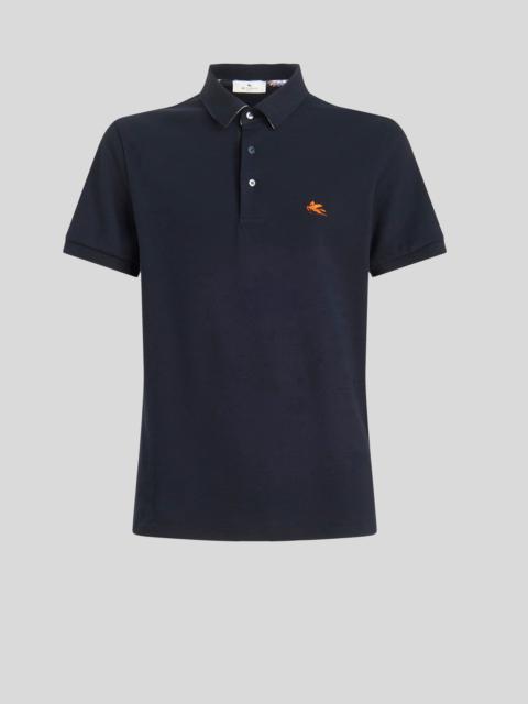 Etro COTTON POLO SHIRT WITH PEGASO