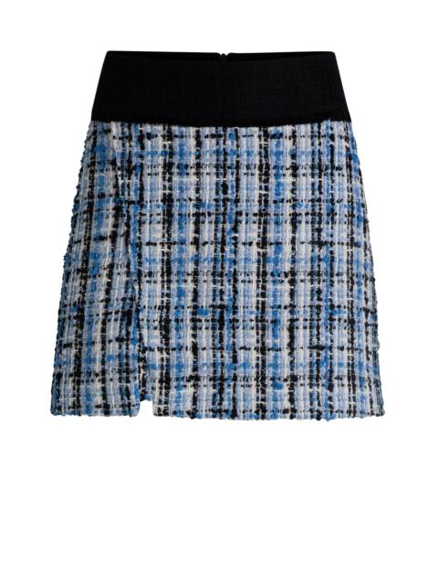 BOSS MINI SKIRT IN MULTICOLORED TWEED