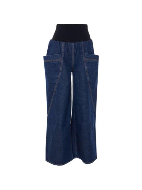 Alaïa elasticated-waist pocket jeans