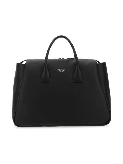 Black Leather Travel Bag