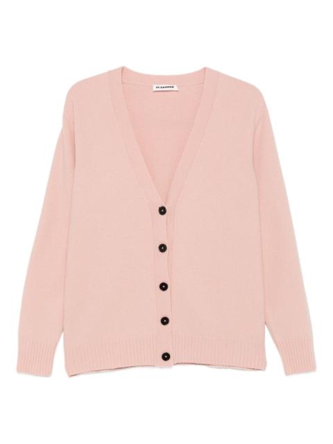 Jil Sander button ribbed hem cardigan