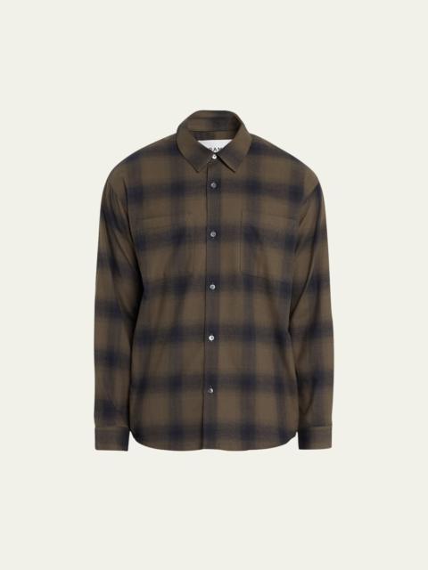 FRAME Men's Plaid Flannel Button-Down Shirt