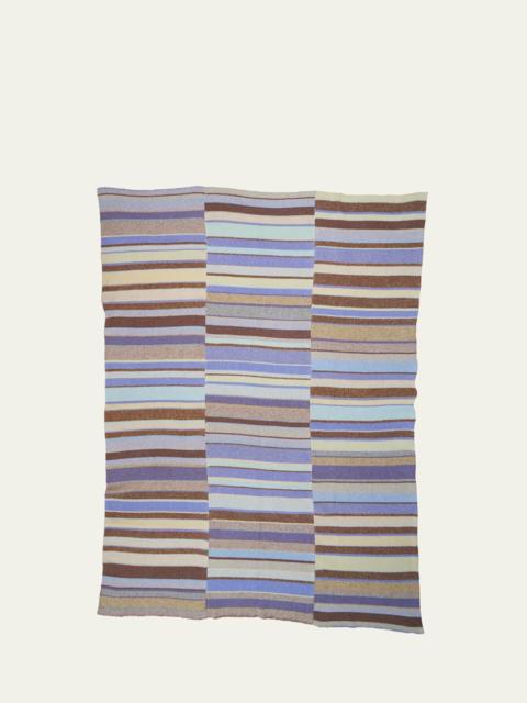 The Elder Statesman Cashmere Stripe Super Soft Blanket