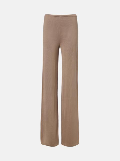 AYA MUSE Esme silk-blend straight pants