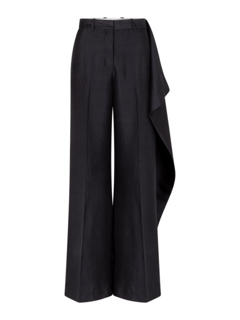 HEIRLOME Rickie Silk Wide-Leg Trousers black