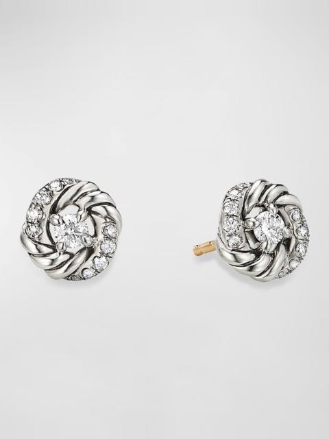 DAVID YURMAN Petite Pave Infinity Diamond Stud Earrings
