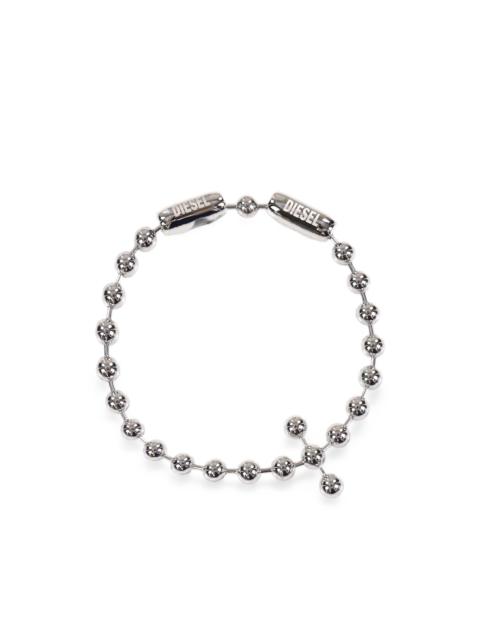 Diesel cross motif ball chain bracelet