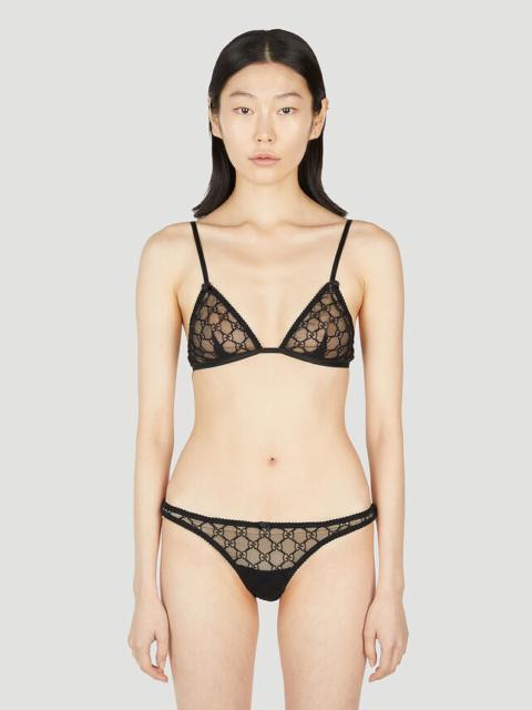GUCCI GG Embroidery Lingerie Set in Black