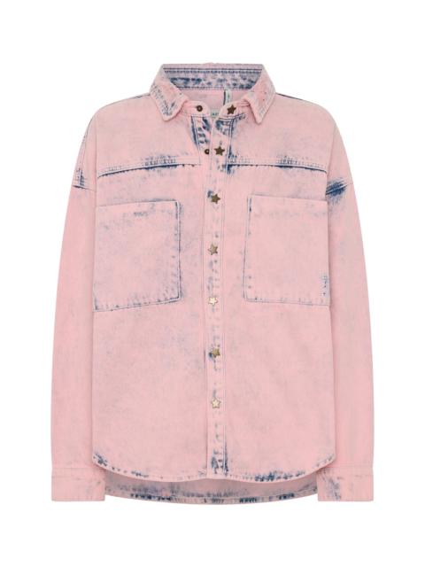 ONE TEASPOON Star Teaser Daria Denim Shacket - Pink Haze