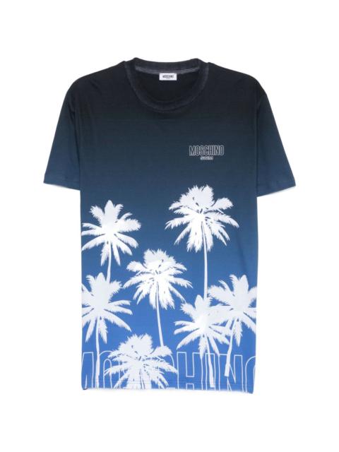 Moschino palm-print ombré T-shirt