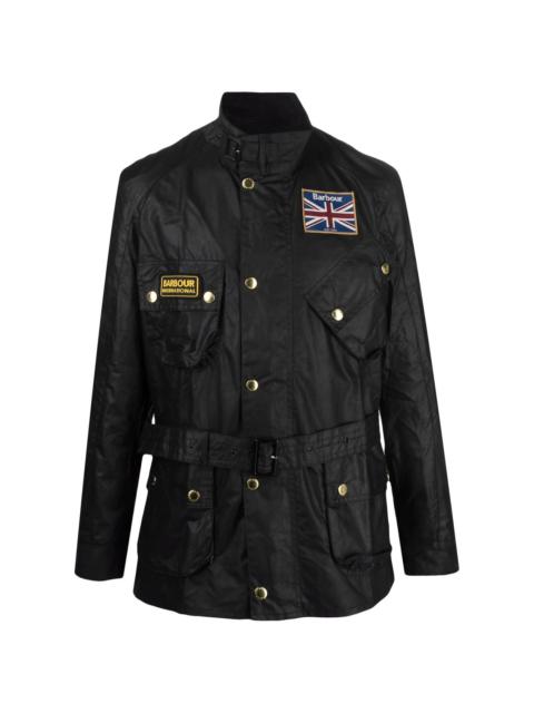Barbour International Union Jack wax jacket