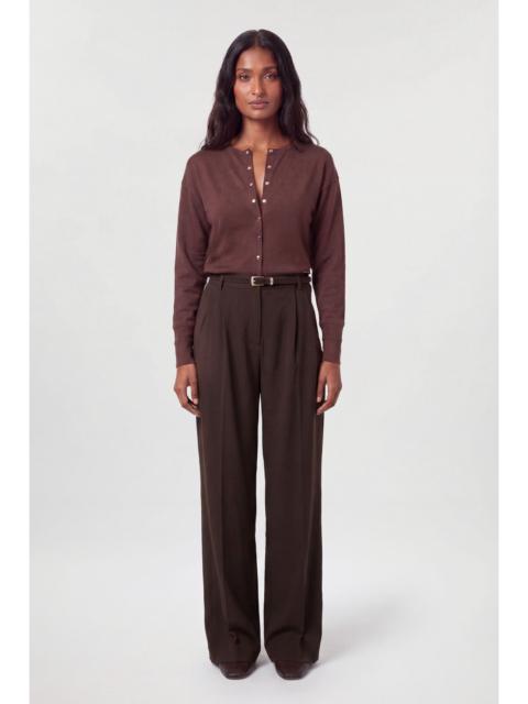 KAREN MILLEN Forever Viscose Blend Knitted Stitch Detail Balloon Sleeve Cardigan