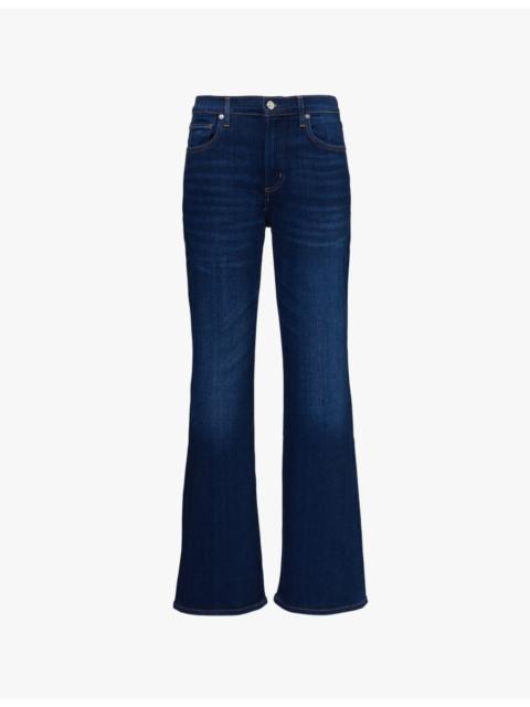 Citizens of Humanity Lilah flared-cuffs straight-leg high-rise stretch-regenerative-denim blend jeans