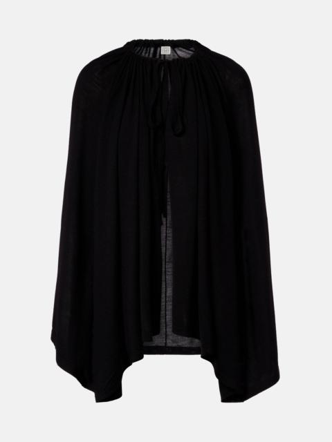 TOTEME Wool and silk jersey cape