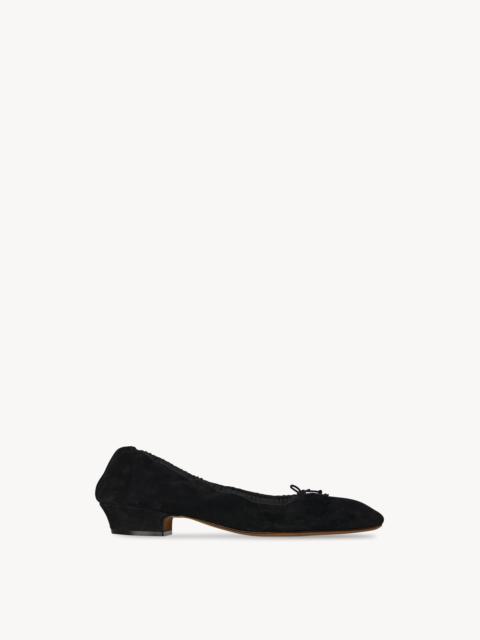 Awar Heeled Ballerina in Suede