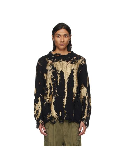 R13 Black Printed Sweater